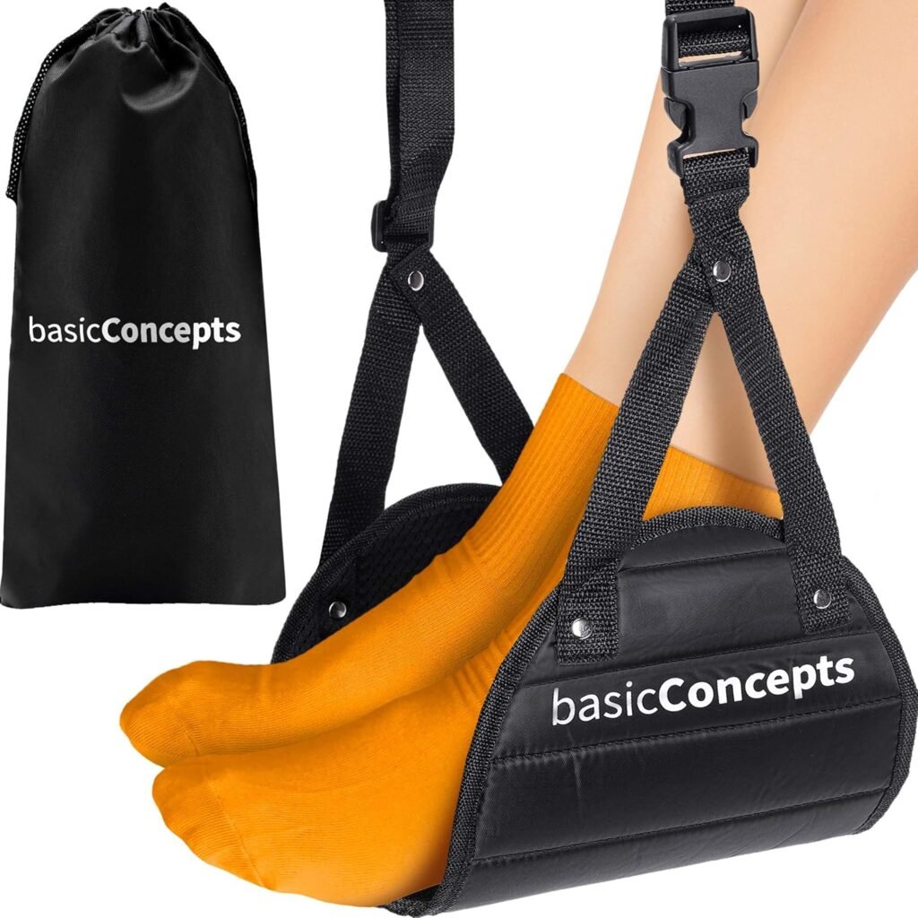 travel footrest, foot rest for plane, trains, or busses, ultimate travel accessories